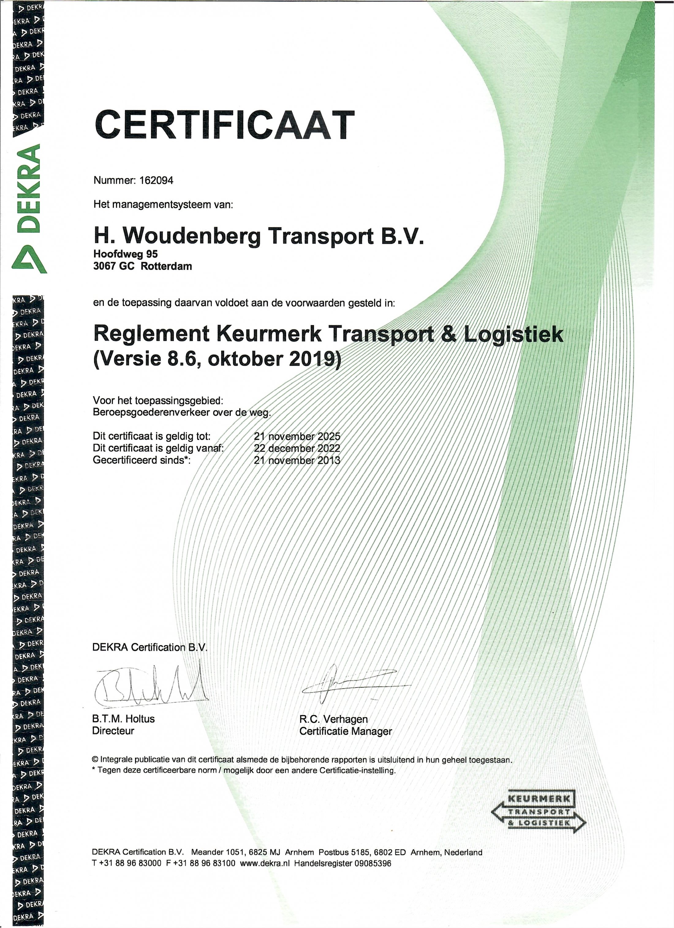 KTL certificaat Woudenberg